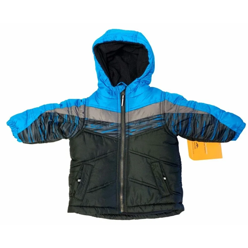 NWT Pacific Trail 18 Months Blue 2 Piece Winter Snow Suit Jacket Coat w Bibs